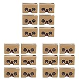 Janasiba 18PCS 3D-Brille für Cardboard V2 VR 4,5-6-Smartphone + Stirnband