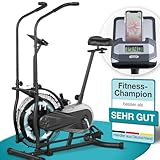 Air Bike Sitz-Crosstrainer Fahrrad Heimtrainer mit Trainingscomputer für...