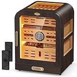USEWIRE Zigarren-Humidor, 3 Seitenfenster, Humidor Zigarrenbox,...