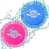 2 Stück Wasser Frisbee, Wasser Wurfscheibe Ø 17 cm, Absorbiert und...