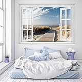 Fototapete Strand Fenster 183 x 127 cm inklusive Kleister Fenster Ausblick...