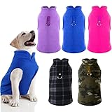 Hamify 5 Stück Haustier Winter Kleidung Hund Polar Fleece Weste mit Leine...