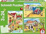 Schmidt Spiele 56216 Auf dem Bauernhof, 3x24 Teile Kinderpuzzle