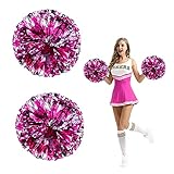 GEFIRE Pompons Cheerleading 2 Stück Cheerleader Pompons Sportkader...