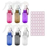 TIANNAIT 6 Stück 60-ml-Sprühflasche mit 6 Karabinern, 64 Aufklebern,...