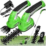 tectake® Akku Heckenschere elektrisch, Strauchschere 7.2V, Grasschere mit...
