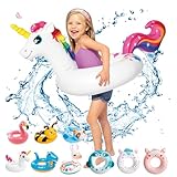 Schwimmring Kinder, Einhorn Schwimmtiere Schwimmreifen Wasserspielzeug Pool...