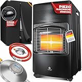 KESSER® 4200 Watt Keramik Gasheizer inkl. Gasdruckregler Gasschlauch +...