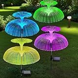 FIVAVA LED Solar Gartenleuchten für Außen 4 Stück,Gartenbeleuchtung...