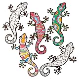 Baker Ross FN194 Gecko Eidechse Fensterdekorationen zum Ausmalen - 15er...