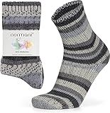 normani 2 Paar Bunt gestrickte Wollsocken im 'Skandinavischen' Style...
