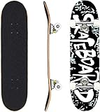 WeSkate Skateboard Komplettboard 79x20cm Holzboard für Anfänger mit...