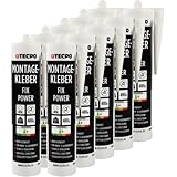 TECPO Montagekleber Fix Power, 10x 480g Universal Baukleber Kartuschen...
