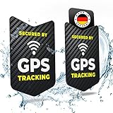 tagplus® Premium GPS Fahrrad Aufkleber [2 STK.] mit bombenfester...