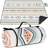 GLOSKIN Picknickdecke, 200 × 200 cm Sandfeste Strandmatte, Tragbare...