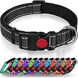 Taglory Hundehalsband, Weich Gepolstertes Neopren Nylon Hunde Halsband für...