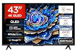 TCL 43T69C 43 Zoll QLED, Direct LED TV, 4K HDR TV, Smart Google TV (Dolby...