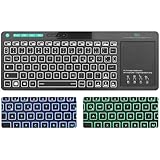 Rii Bluetooth Tastatur mit touchpad(Bluetooth 5.0 + 2.4G Wireless), Mini...