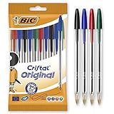 BIC 830865 Cristal Original, 10er Kugelschreiber-Set, Kulis mit blauer,...