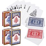 Partideal 4 X 56 Pokerkarten,Playing Cards,Karten Spielkarten, Wasserdicht...