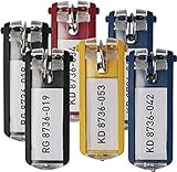Durable Schlüsselanhänger Key Clip, 6 Stück, Schlüsselschilder, farbig...