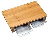 Kesper | Schneidebrett mit Auffangschale, Material: Bambus, Kunststoff,...
