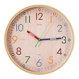 K&L Wall Art Lernuhr Kinder Wanduhr lautlos Kinderuhr modern Mädchen...