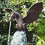 Garten-Drachen-Statue, Drachenbrunnen Statue Harz Wasserspiel Skulptur...