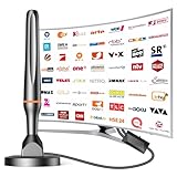 DVBT2 Antenne, DVB-T/DVB-T2-Antenne, Stärkere Stabantenne für digitales...