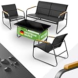 Blumtal Gartenmöbel Set 4er - Balkonmöbel Set für 4 Personen - 2 x...