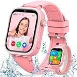 4G Smartwatch Kinder, IP68 Wasserdicht Smartwatch Kinder mit GPS, Telefon,...