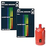 AGT Gas Anzeiger: 2er-Set Gasstand-Anzeiger für Gasflaschen, 22-stufige...