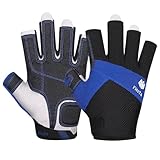 FitsT4 Sports Kajak Handschuhe 3/4-Finger gepolsterte Handfläche Mesh...