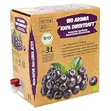 Bio Aronia Direktsaft, 3 Liter - aus deutschem Anbau - Aroniasaft aus 100%...