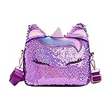 VALICLUD Frauen Mädchen Einhorn Pailletten Tasche Glitzer Crossbody...