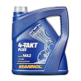 MANNOL 4-Takt Plus API SL SAE 10W-40 teilsynthetisch 4 Liter Motorrad ÖL...