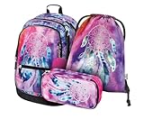 Baagl Schulrucksack Set 3 Teilig, Schultasche ab 3. Klasse, Grundschule...