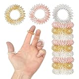 Nordstern Akupressurringe 10er Pack - Anti Stress Massage Ringe für Finger...
