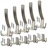 Stahlia Garderobenhaken Kleiderhaken Garderobe (10 Stück) EDELSTAHL-OPTIK...