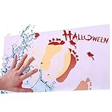 Farbwechsel matte Halloween Blood Bath Mat Bloody Footprint Bath Mat Change...