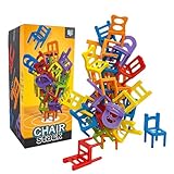 OFGAOO 42 Teile Stapelstuhl-Spiel, Mini Stuhl Balance Blöcke Spielzeug,...
