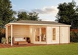 Alpholz 5-Eck Gartenhaus Liwa mit Anbau Gartenhaus aus Holz, Holzhaus mit...