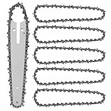 Joycabin 5 Stück Sägeketten 6 Zoll mit 37 Antriebsglieder 1/4'...