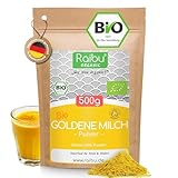 Goldene Milch Pulver BIO - 500g Golden Milk mit Kurkuma - Ashwagandha...