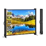 Beamer Leinwand mit Ständer, 50 Zoll 4:3, Tragbar Projektor Leinwand,...