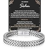 JEWTOP Geschenk für Sohn, Männer Armband mit Gravur Ich Liebe Dich für...