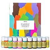 Nazca Colors Permanente und waschbare Stofffarbe - 24 Farbtöne je 30ml –...