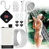 Onherm Tragbare Campingdusche mit Akku 6000mAh Aufladbar, Camping Dusche...