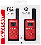 Motorola Talkabout T42 PMR-Funkgeräte ( PMR446, 16 Kanäle, Reichweite 4...