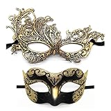 YUYWWAN Venezianische Maske Paare, 2 Stück Masquerade Mask Herren Damen...